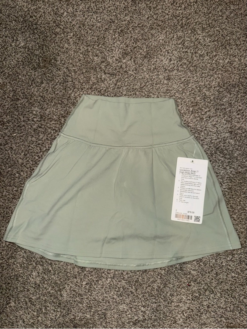 lululemon athletica Align High Rise Light Sage Mini Skirt